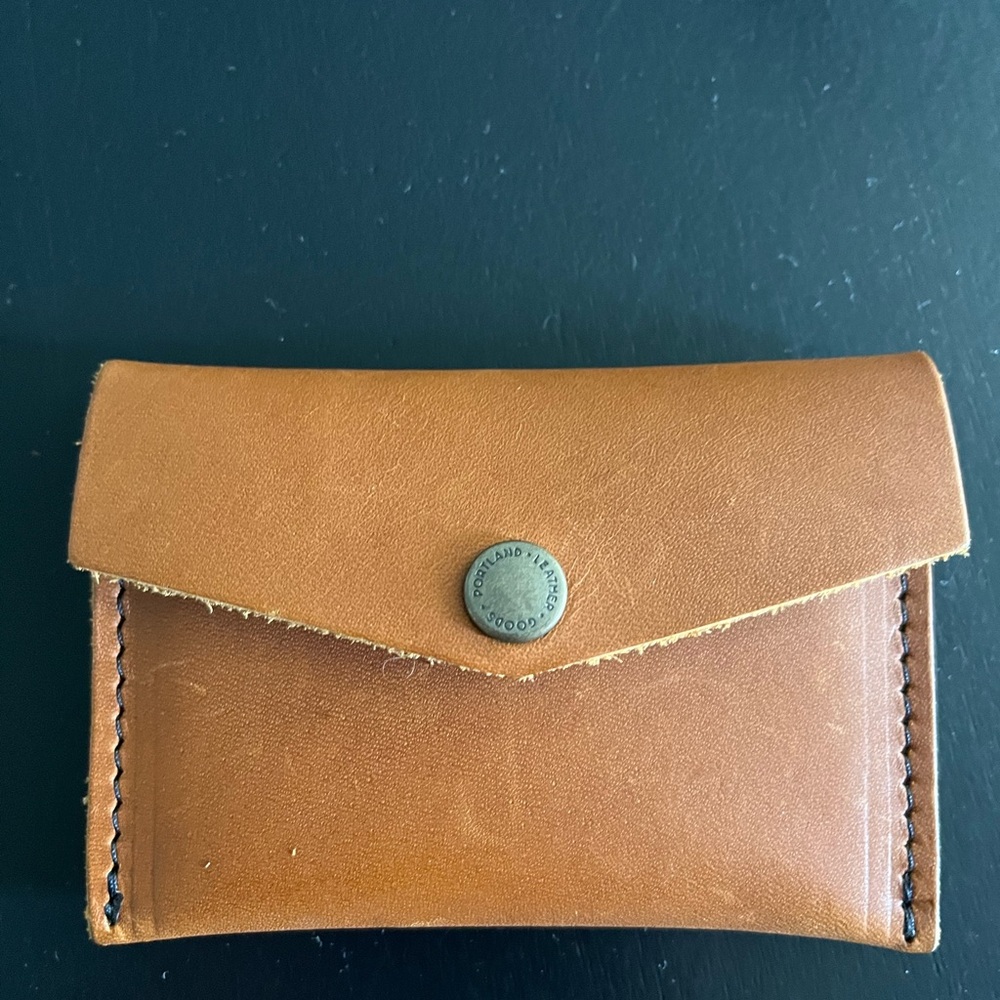 PORTLAND LEATHER Mini Envelope Wallet in Honey!!